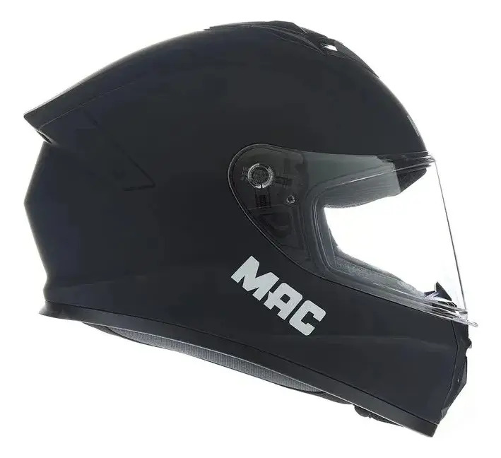 Casco Moto Integral Mac 801 Starter Solid Mate Rpm Negro Starter Mate M
