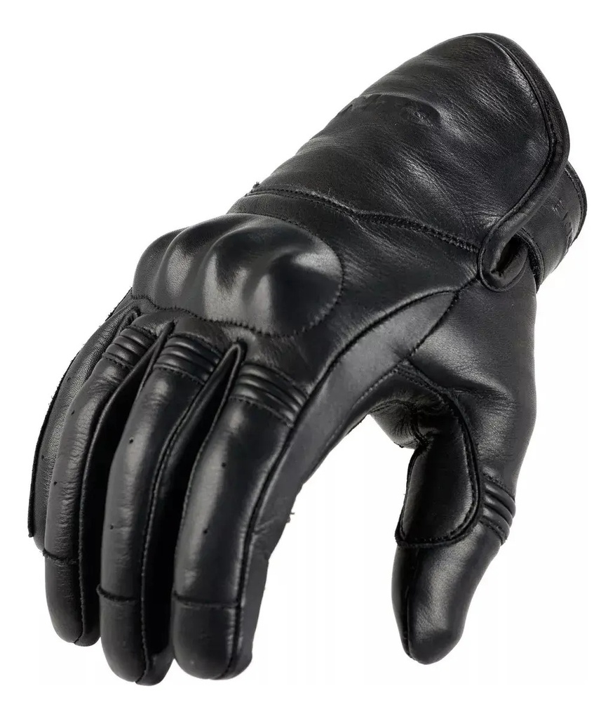 Guante Moto Nto Classic Evo Protecciones Cuero Mujer Rpm Negro M