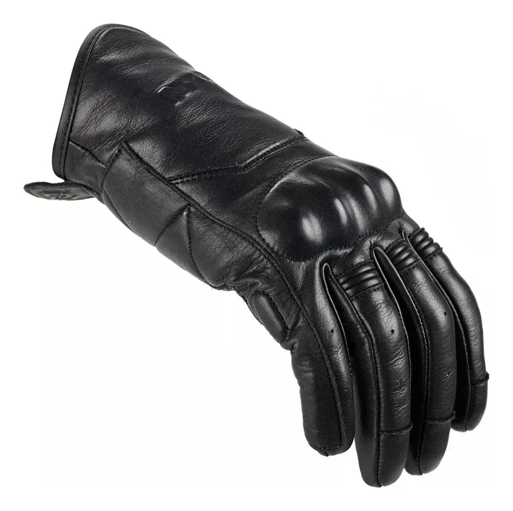 Guante Moto Nto Classic Evo Protecciones Cuero Mujer Rpm Negro M