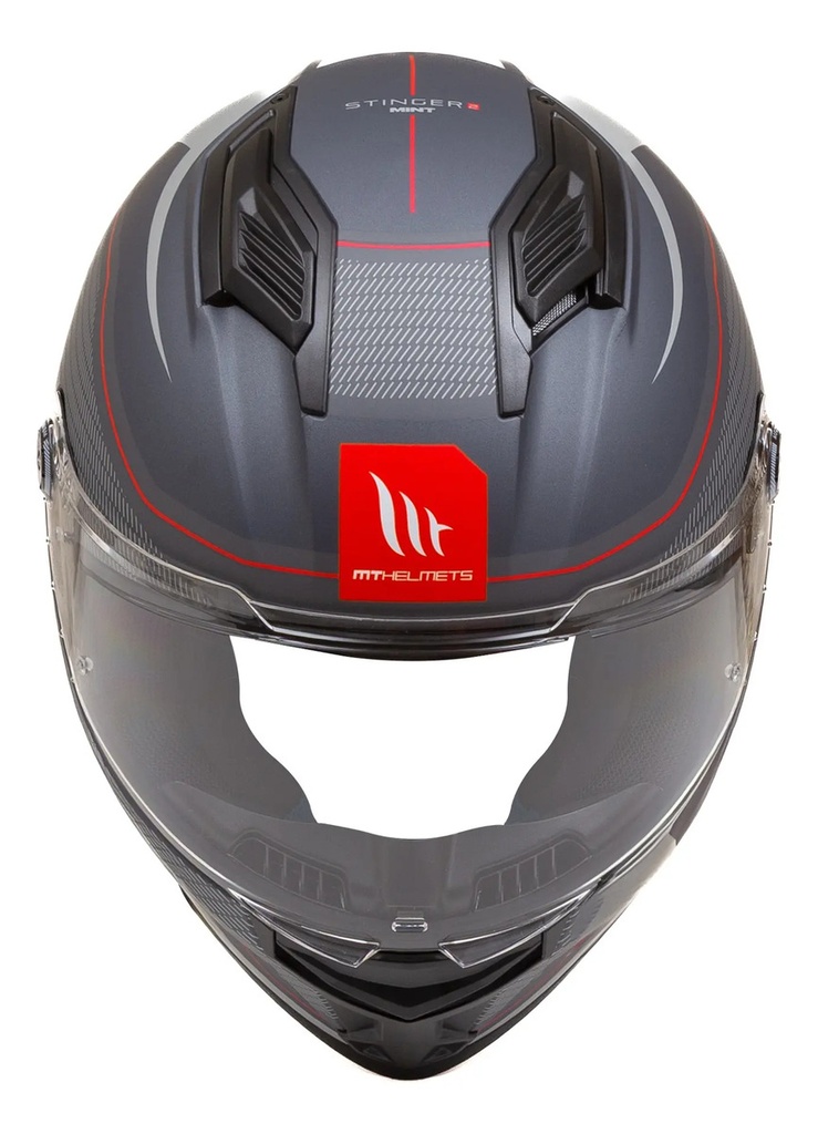 Casco Integral Moto Mt Stinger 2 Mint C5 Rojo Mate Alerón