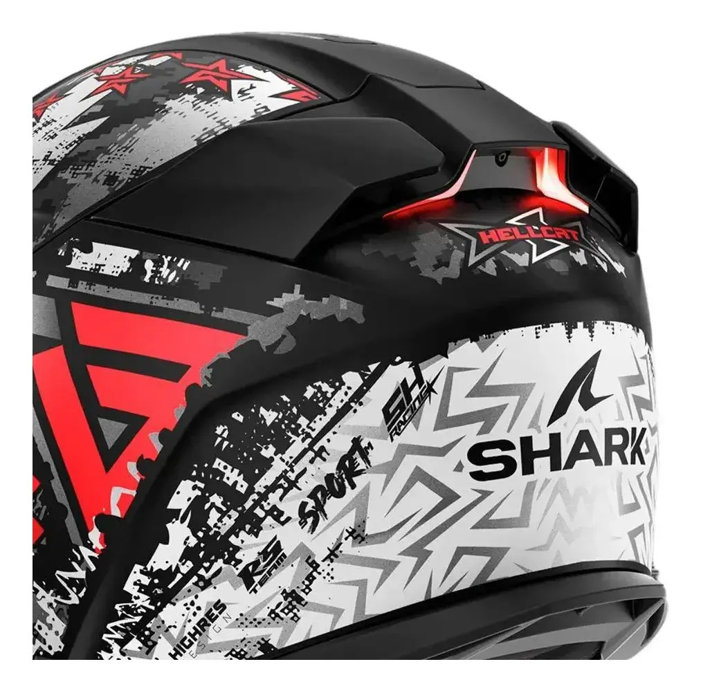 Casco Integral Moto Shark Skwal I3 Hellcat Luz Freno + Visor