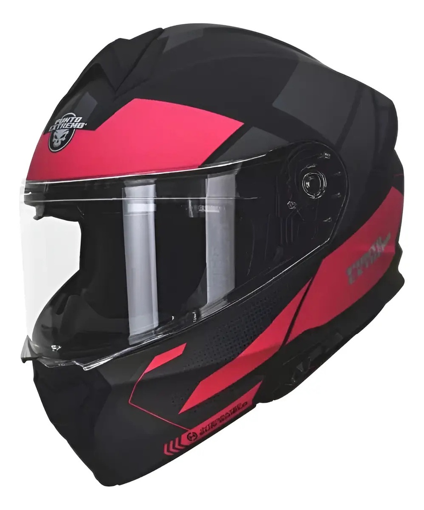 Casco Rebatible Punto Extremo Way 935 Rosa Doble Visor Rpm