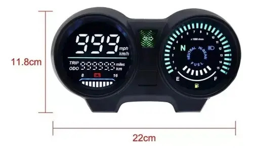 Tablero Velocimetro Honda Titan Cg 150 Digital Rpm Negro