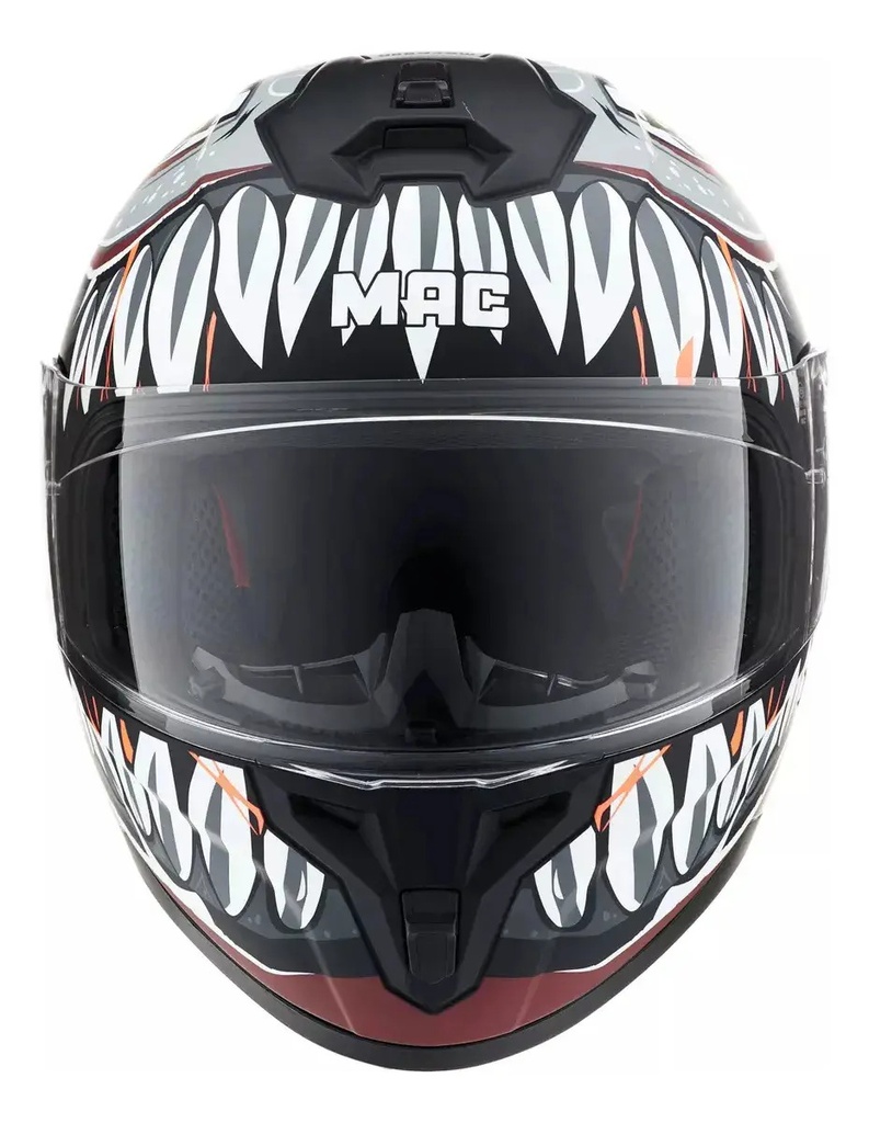 Casco Moto Integral Mac 070 Volt Rpm Negro Makabro Mate Xl