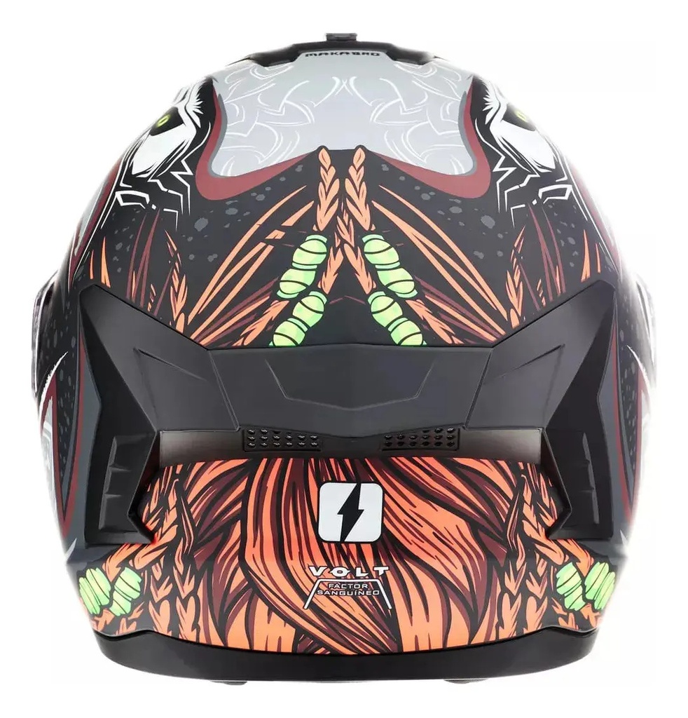 Casco Moto Integral Mac 070 Volt Rpm Negro Makabro Mate Xl