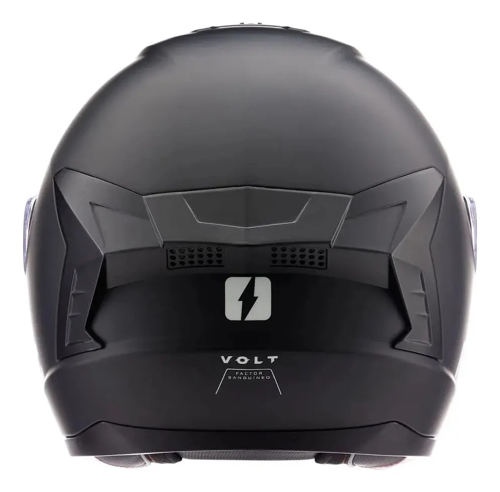 Casco Moto Integral Mac 070 Volt Solid Mate Rpm Negro Volt Solid Mate L