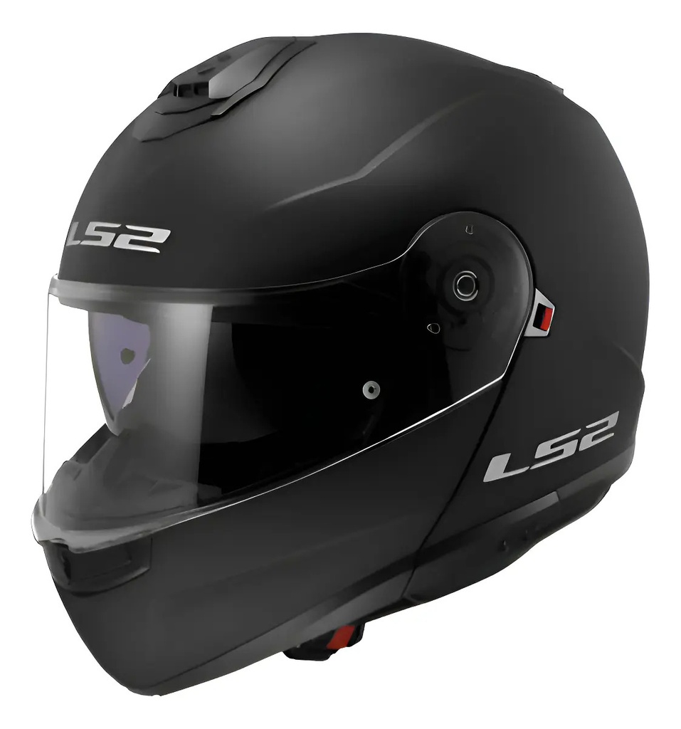 Casco Moto Rebatible Ls2 908 Strobe 2 Doble Visor Rpm Negro Solid Mate Xl