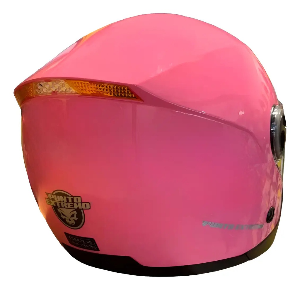 Casco Moto Mujer Abierto Punto Extremo Xr100 Rosa Brillante Rosa All Pink Brillante L