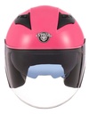 Casco Abierto Punto Extremo Rosa Brillante Xr200 Doble Visor
