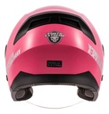 Casco Abierto Punto Extremo Rosa Brillante Xr200 Doble Visor