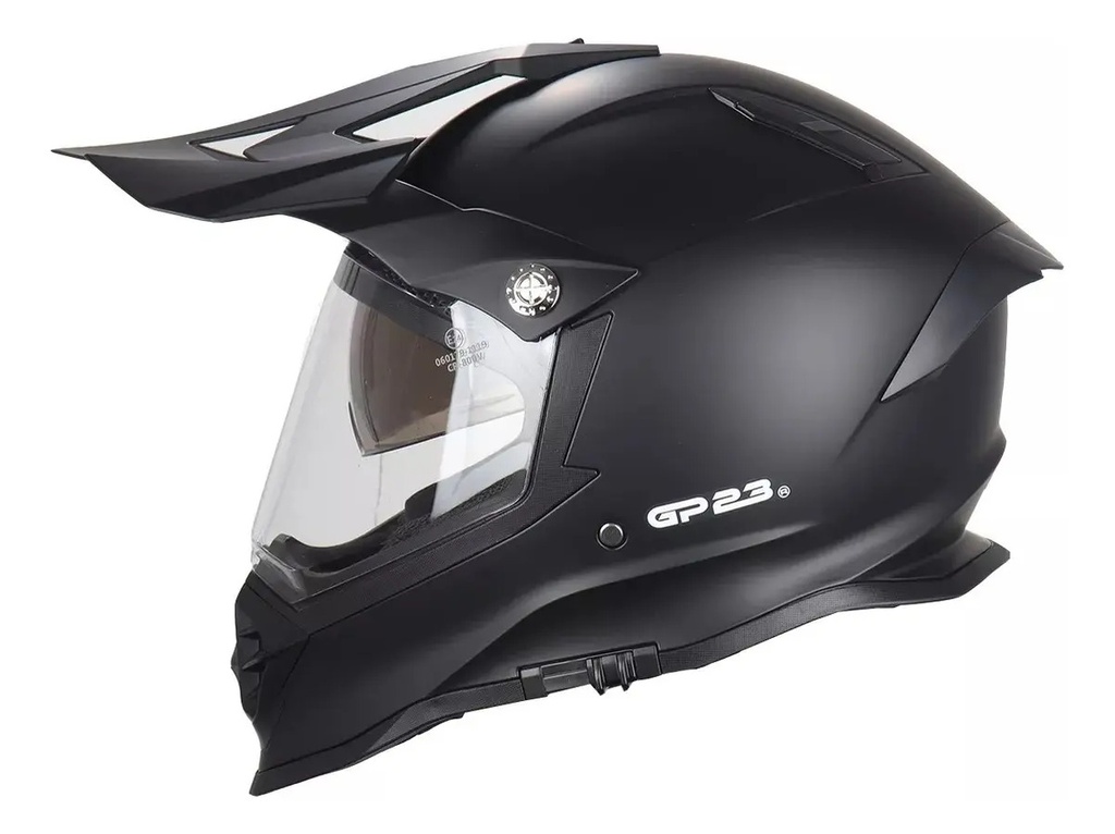 Casco Enduro Motocross Gp23 Doble Visor Negro Rpm
