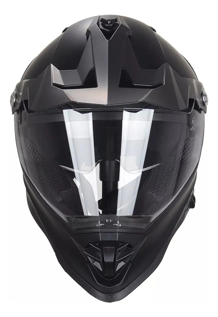 Casco Enduro Motocross Gp23 Doble Visor Negro Rpm