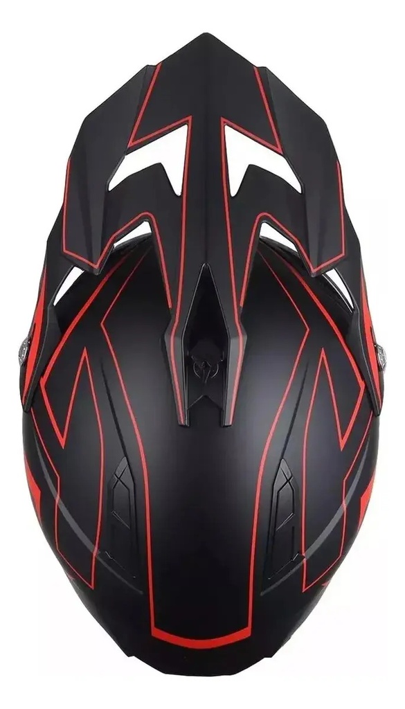 Casco Moto Enduro Cross Gp23 Cr800 Rojo Mate Doble Visor
