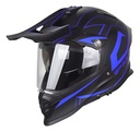 Casco Moto Enduro Cross Gp23 Cr800 Azul Mate Doble Visor