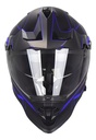 Casco Moto Enduro Cross Gp23 Cr800 Azul Mate Doble Visor