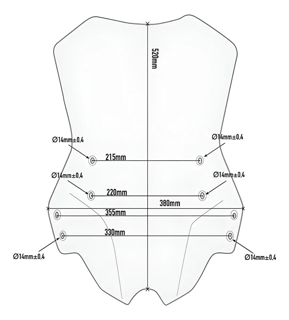 Cúpula Moto Givi D8703st Benelli Trk502 2017-2021 Rpm Transparente