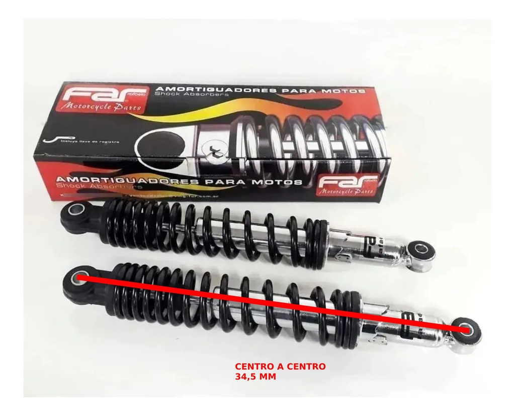 Juego De Amortiguadores Far Moto Mondial Dax 70 Rpm