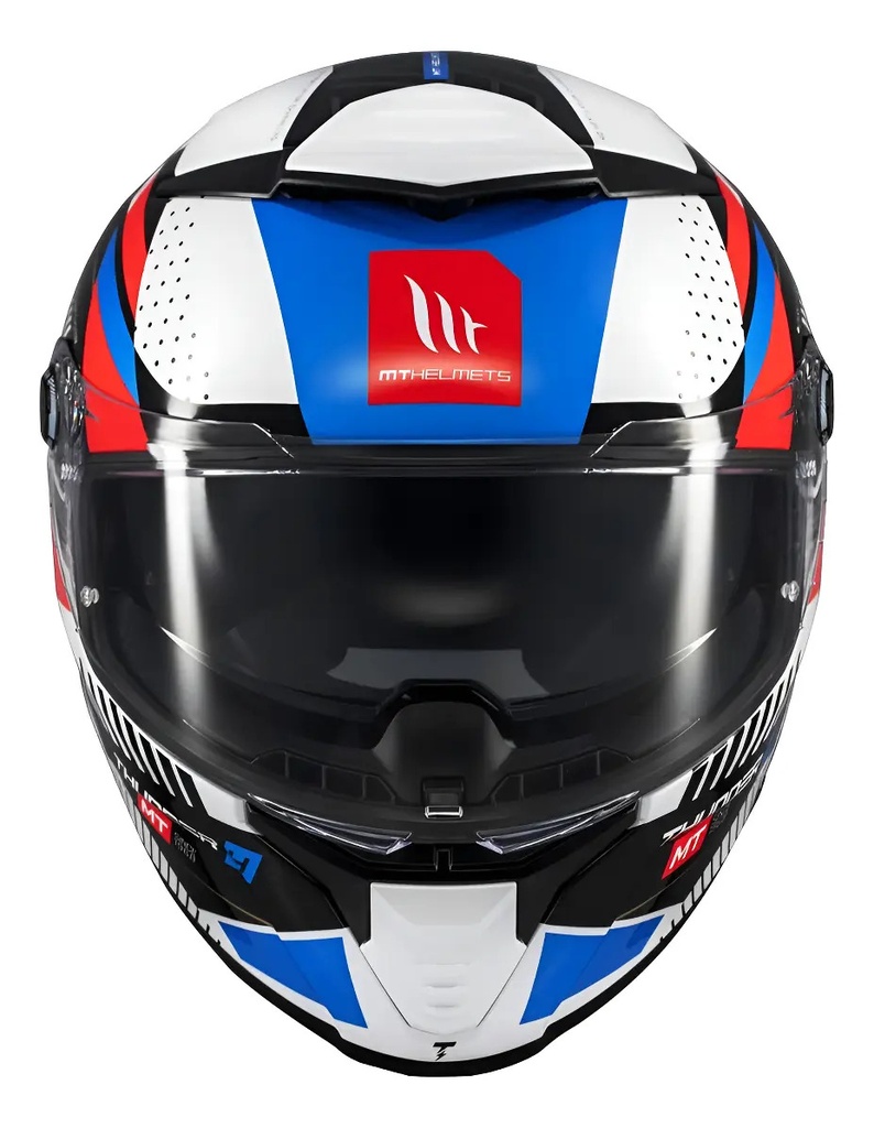 Casco Moto Integral Mt Thunder 4 Doble Visor Rpm Azul Luminence A7 Brillante Xl