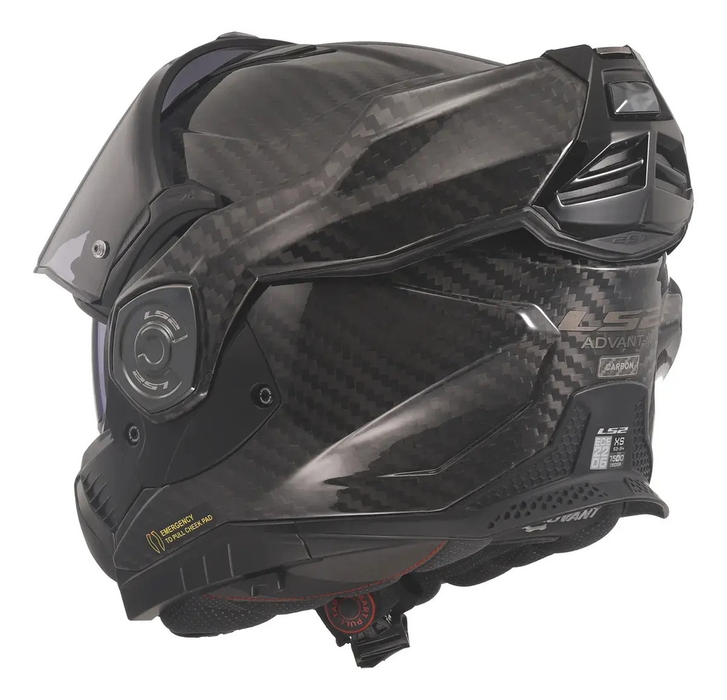 Casco Moto Modular Rebatible Ls2 Advant Doble Visor Rpm Negro Xc Solid Mate M