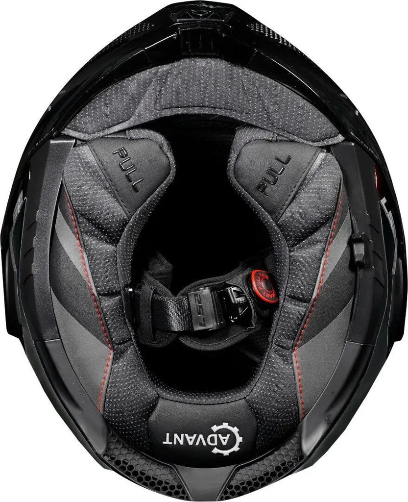 Casco Moto Modular Rebatible Ls2 Advant Doble Visor Rpm Negro Xc Solid Mate M