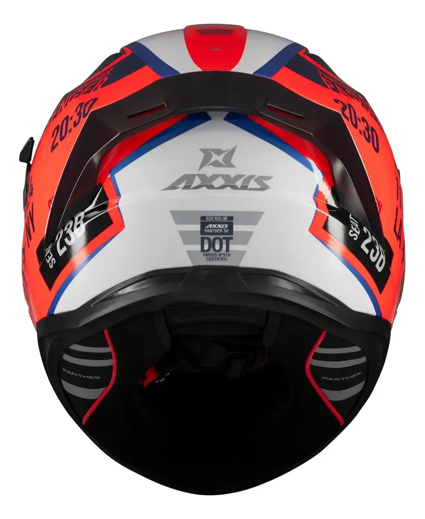 Casco Moto Integral Axxis Panther Passenger Doble Visor Rpm Rojo C5 Brillante M