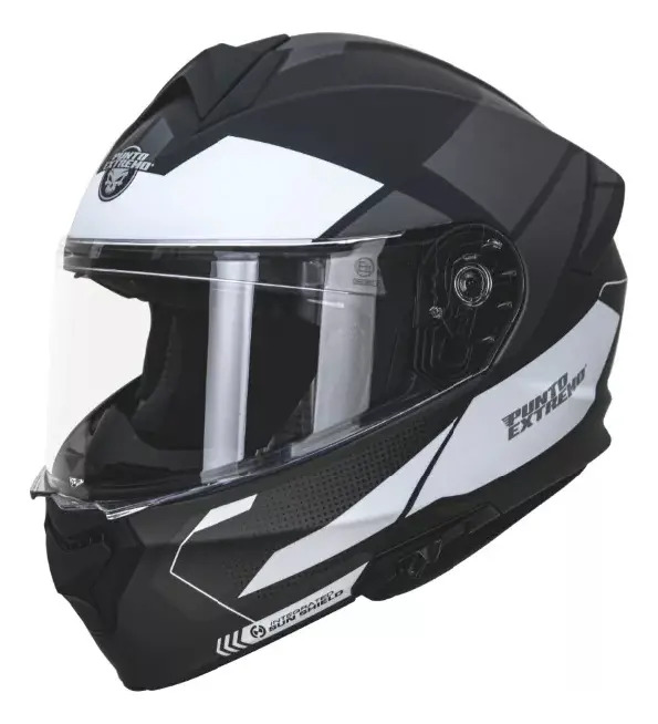 Casco Rebatible Punto Extremo Way 935 Blanco Doble Visor Rpm