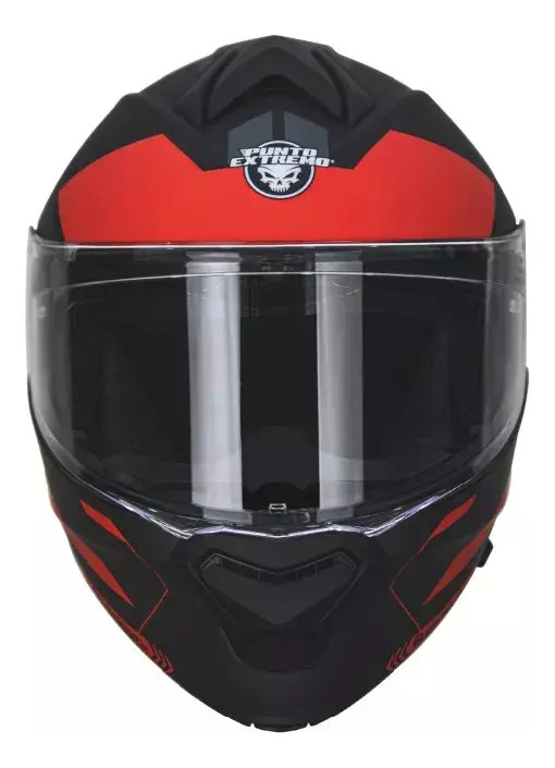 Casco Rebatible Punto Extremo Way 935 Rojo Doble Visor Rpm