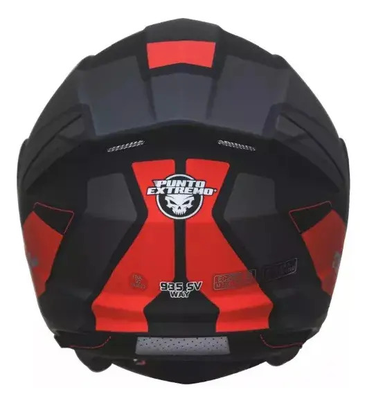 Casco Rebatible Punto Extremo Way 935 Rojo Doble Visor Rpm