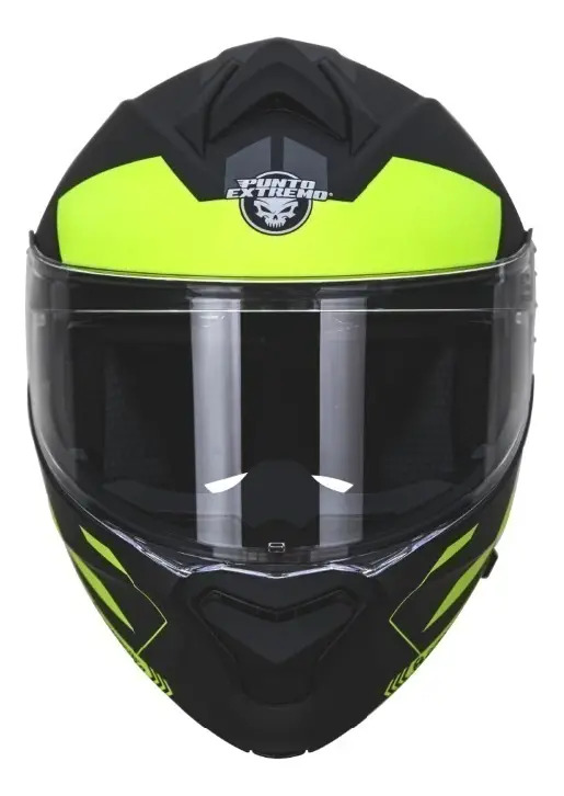 Casco Rebatible Punto Extremo Way 935 Fluor Doble Visor Rpm