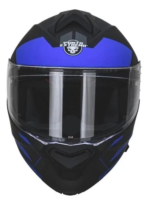 Casco Rebatible Punto Extremo Way 935 Azul Doble Visor Rpm