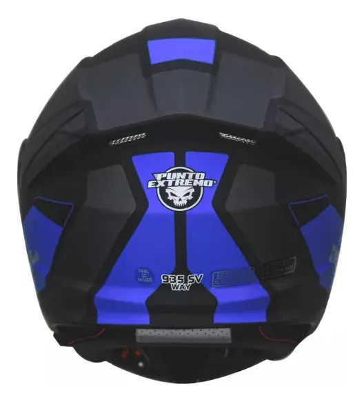 Casco Rebatible Punto Extremo Way 935 Azul Doble Visor Rpm