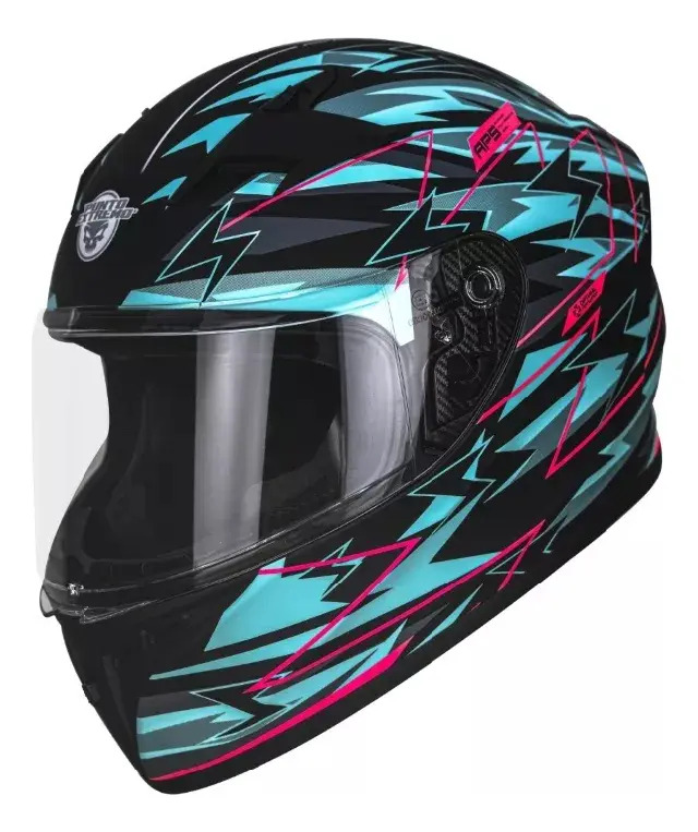 Casco Moto Integral Punto Extremo Fast 978 Celeste Rpm
