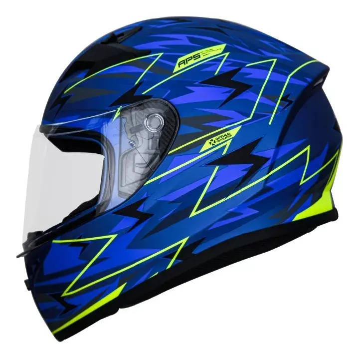 Casco Integral Ff 978 Fast Punto Extremo Azul Amarillo Rpm