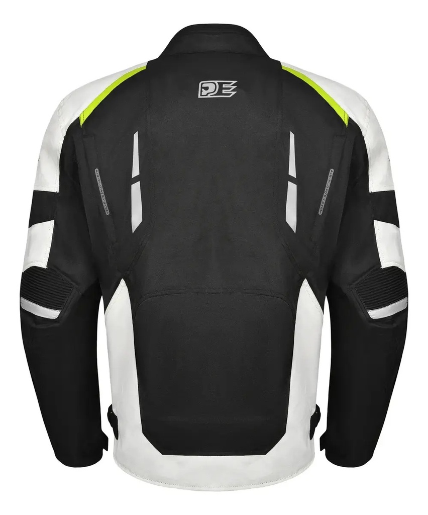 Campera Moto Punto Extremo Pk-02 Con Protecciones Rpm Negro/amarillo Cordura L