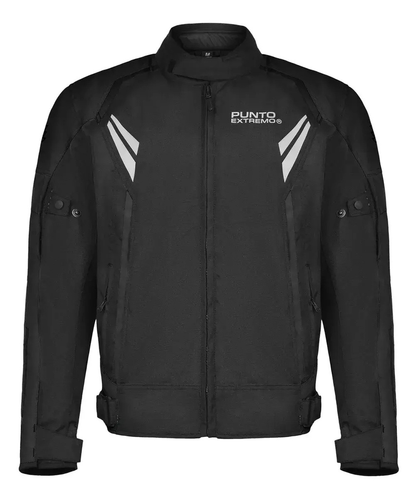 Campera Moto Punto Extremo Pk-02 Con Protecciones Rpm Negro Cordura M