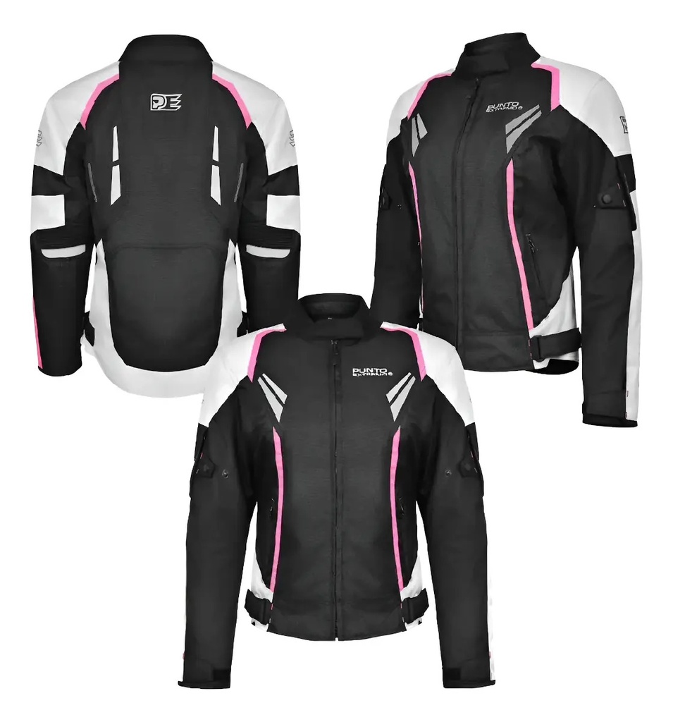 Campera Moto Mujer Punto Extremo Pk02 Proteccion Impermeable