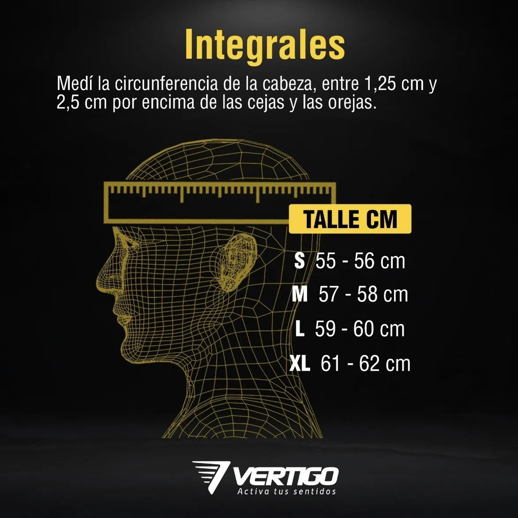 Casco Moto Integral Vertigo V50 Infinity Nocturn Fluor Rpm Amarillo Mate Xl