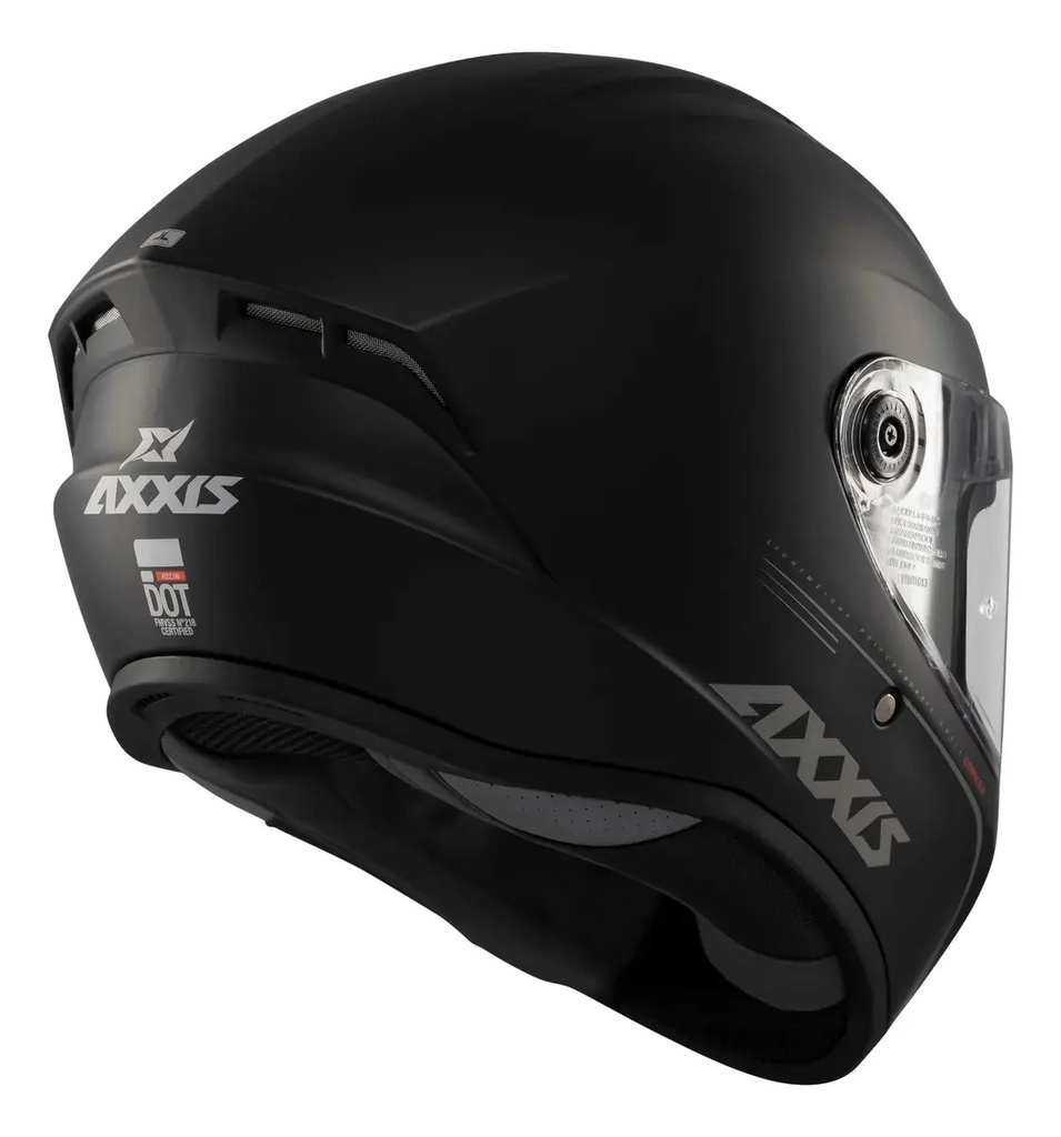 Casco Moto Integral Axxis Draken S Solid Doble Visor Rpm Negro Mate S