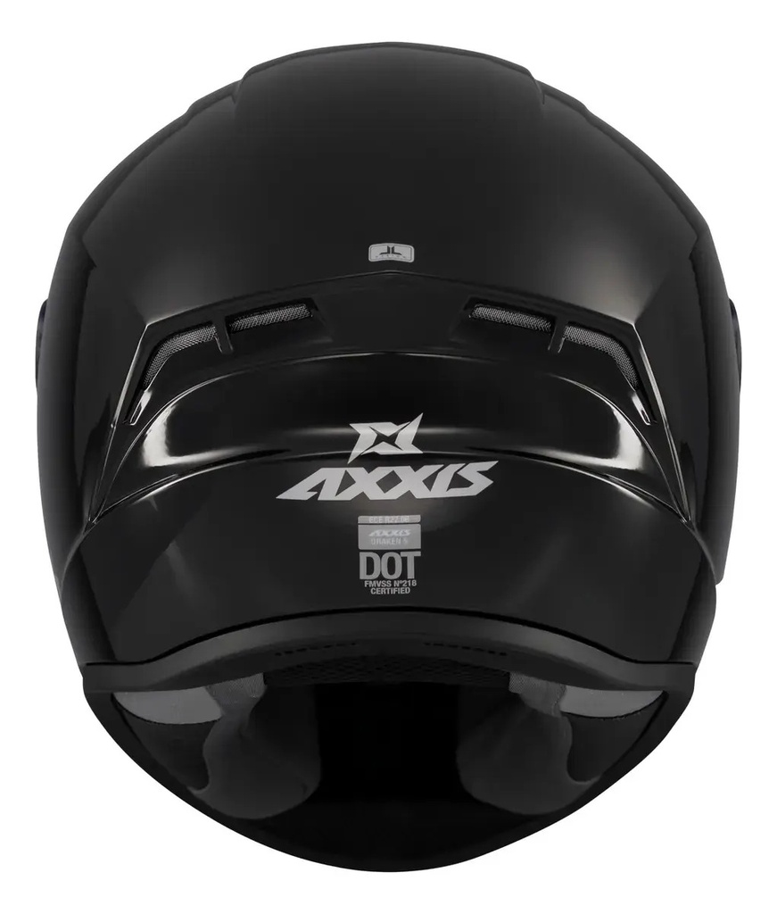 Casco Moto Integral Axxis Draken S Solid Doble Visor Rpm Negro Solid Brillante Xxl