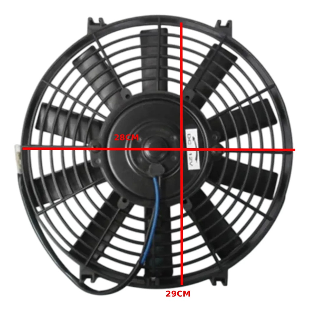 Electro Ventilador Universal 12v 80w Rpm