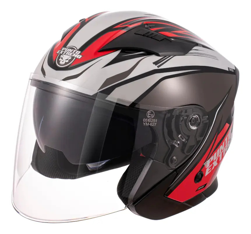 Casco Moto Abierto Punto Extremo Xr200 Doble Visor Rpm