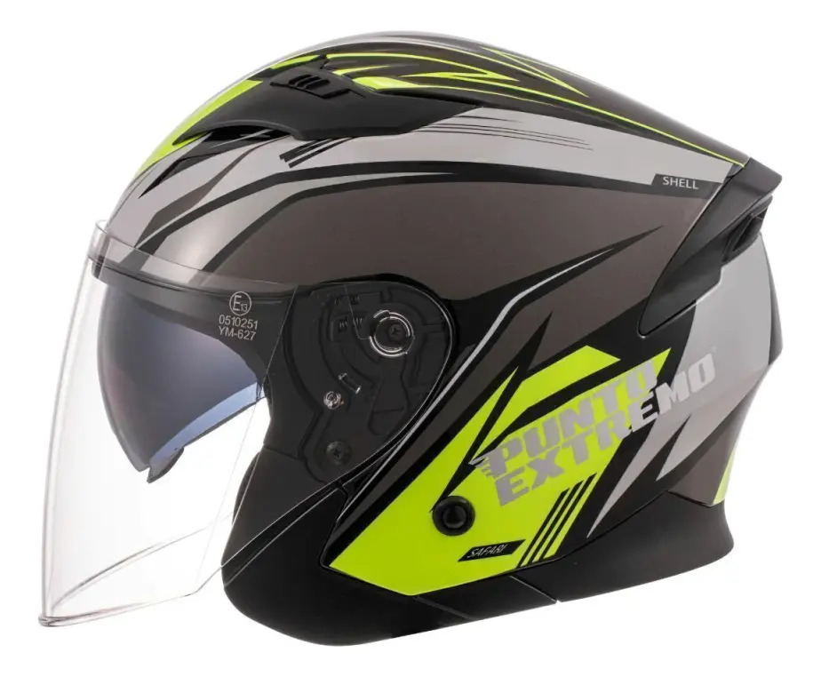 Casco Moto Abierto Punto Extremo Xr200 Doble Visor Rpm