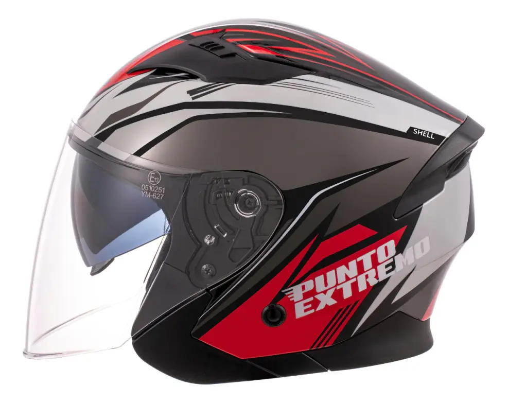 Casco Moto Abierto Punto Extremo Xr200 Doble Visor Rpm