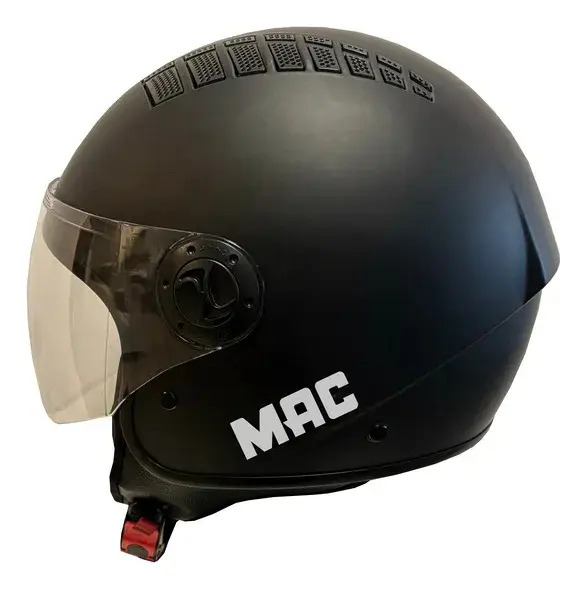 Casco Abierto Moto Mac Of230 Addax Rpm Negro Solid Mate M