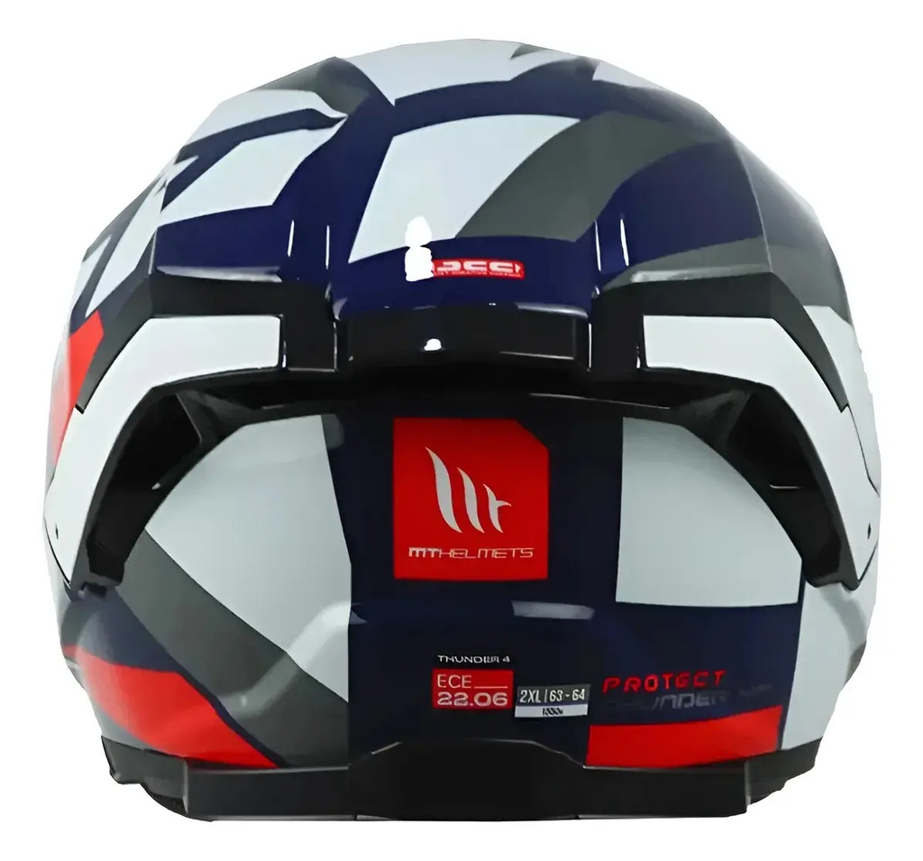 Casco Moto Integral Mt Thunder 4 Doble Visor Rpm Rojo Protect A5 Brillante Xl