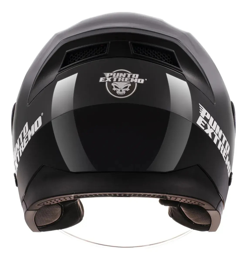 Casco Moto Abierto Punto Extremo Xr200 Negro Rpm Negro All Black Xl