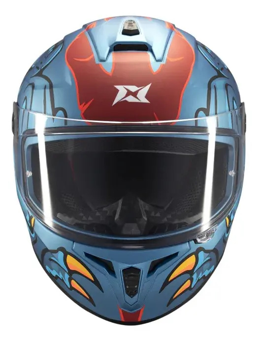 Casco Moto Integral Axxis Draken S Con Visor De Regalo Rpm Azul Dinotoon C7 Brillante M