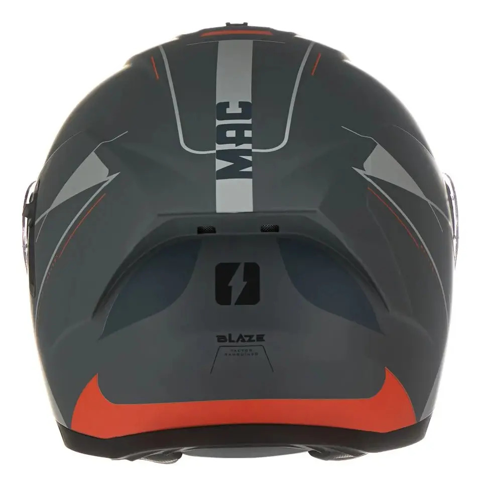 Casco Moto Rebatible Mac Ff166 Blaze Doble Visor Rpm Gris/naranja Magma Mate Xl