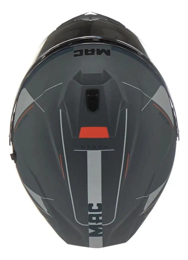 Casco Moto Rebatible Mac Ff166 Blaze Doble Visor Rpm Gris/naranja Magma Mate Xl