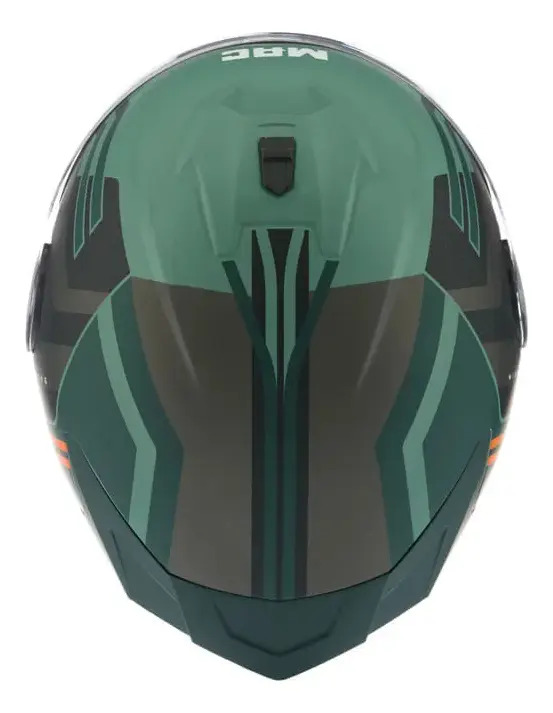 Casco Moto Integral Mac 070 Volt Rpm Verde/negro Wiberg Mate M